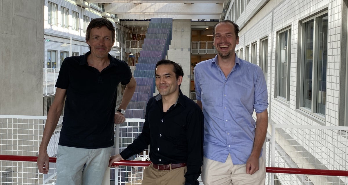 Onderzoekers Peter Wessels, Tom Snijders en Sjo van Rooij