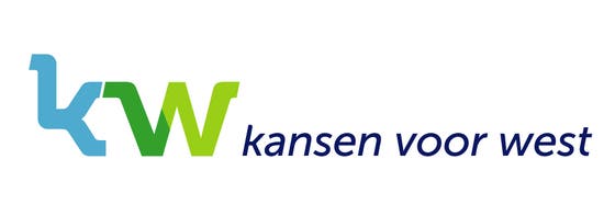 Logo van Kansen voor West: KW, kansen voor west