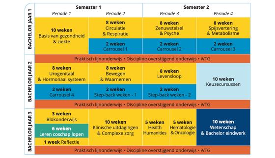 Nieuwe curriculum bacherlor geneeskunde