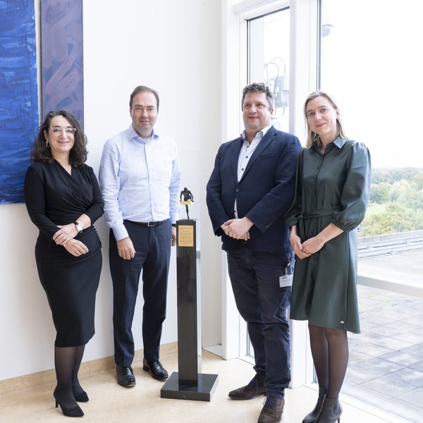 Naomi Nathan, directeur van de Nederlandse Transplantatie Stichting (NTS) en initiatiefnemer van ‘de week van het donorgesprek’, Remco van Lunteren, lid Raad van Bestuur, Maarten van Eijk, intensivist en Linda van Laake, hoogleraar complex hartfalen.